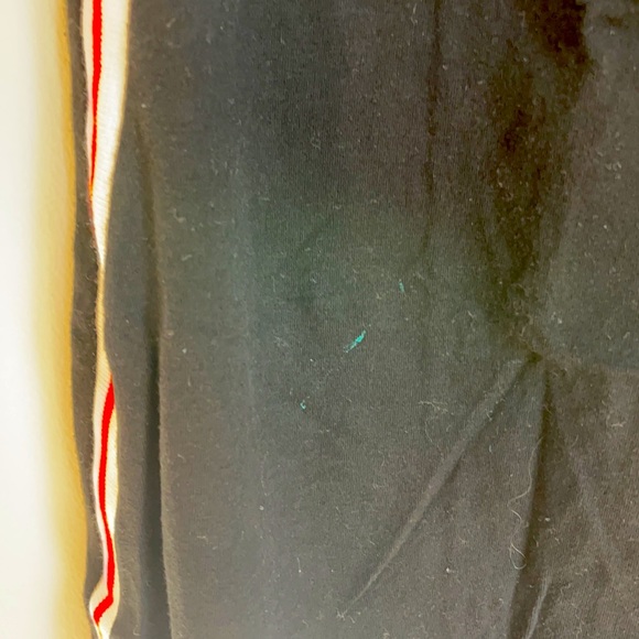 Black Mini Dress with Red/White Stripe - Picture 4 of 6